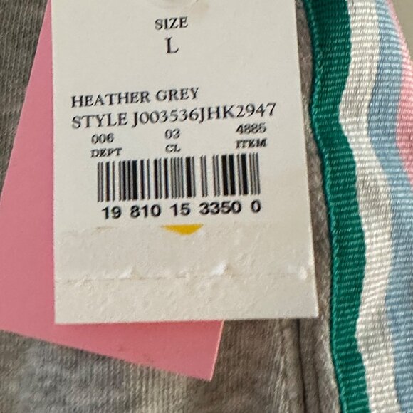 Hello Kitty Heather Grey Skirt With Pink & Teal Stripes Drawstring Waist Size L - Picture 4 of 6